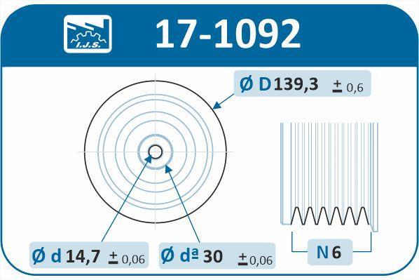 Poulie damper (Poulie de vilebrequin) IJS 17-1092