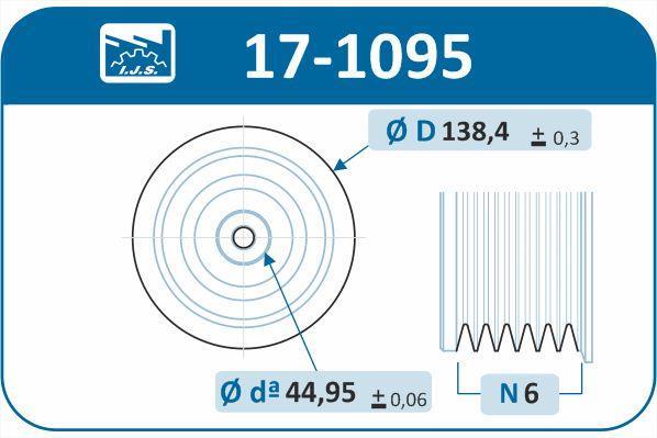 Poulie damper (Poulie de vilebrequin) IJS 17-1095