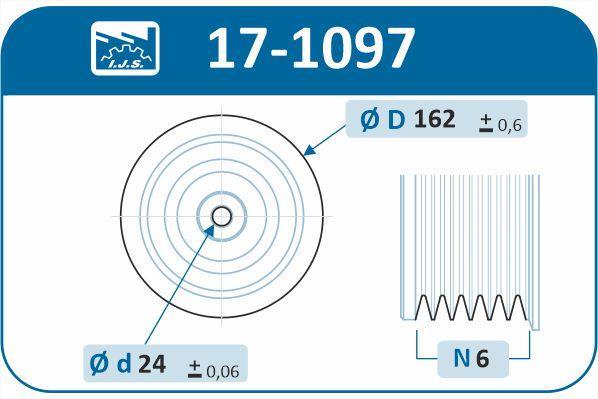 Poulie damper (Poulie de vilebrequin) IJS 17-1097