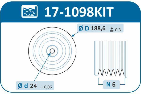 Polea, cigüeñal IJS ref. 17-1098KIT