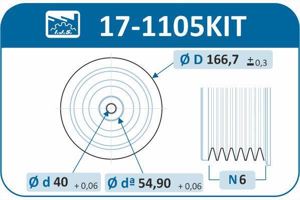 Kit de poulies, vilebrequin (Poulie de vilebrequin) IJS ref. 17-1105KIT