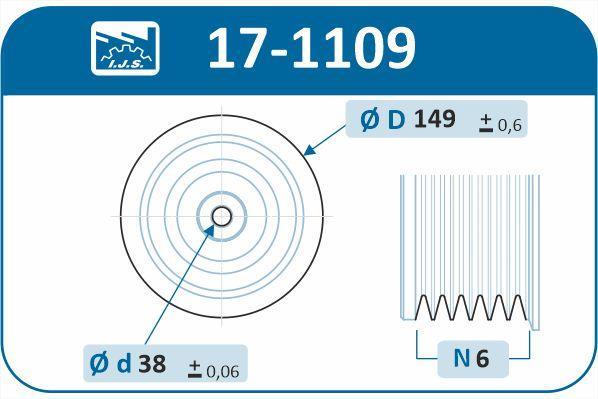Poulie damper (Poulie de vilebrequin) IJS 17-1109
