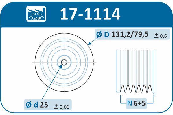 Polia do amortecedor IJS ref. 17-1114