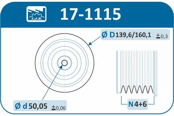 Poulie damper (Poulie de vilebrequin) IJS 17-1115
