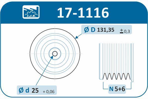 Poulie damper (Poulie de vilebrequin) IJS 17-1116