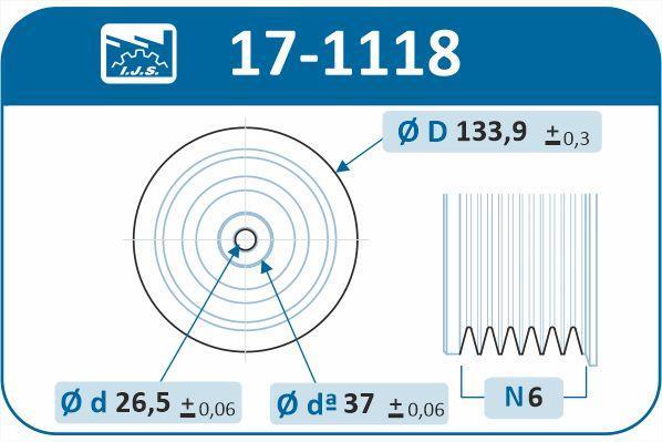 Poulie damper (Poulie de vilebrequin) IJS 17-1118