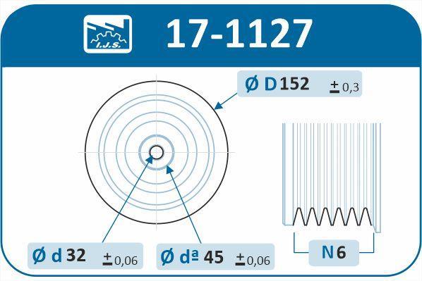 Poulie damper (Poulie de vilebrequin) IJS 17-1127