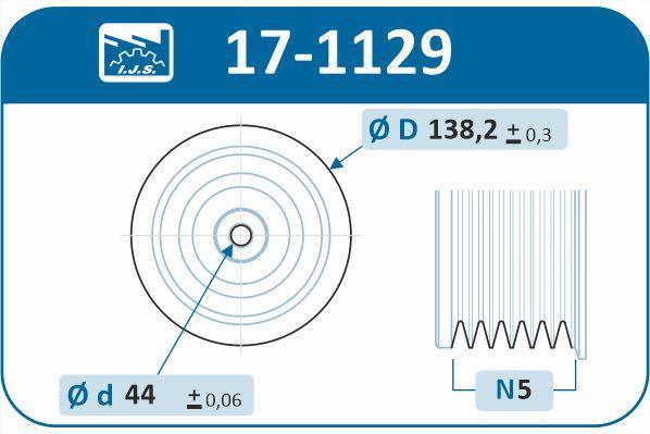 Poulie damper (Poulie de vilebrequin) IJS 17-1129