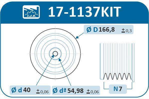 Kit de poulies, vilebrequin IJS ref. 17-1137KIT