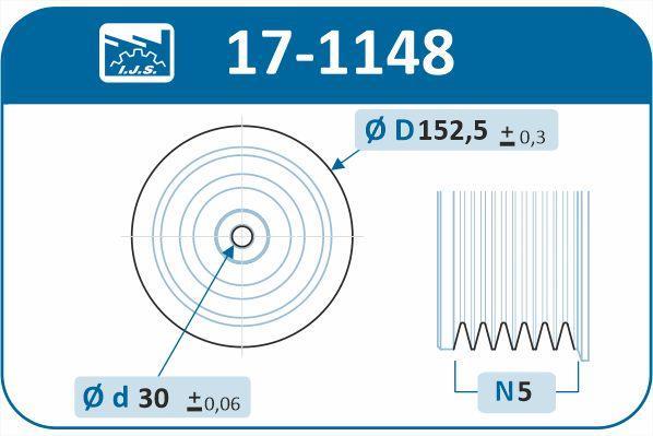Poulie damper (Poulie de vilebrequin) IJS 17-1148