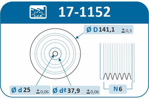 Poulie damper (Poulie de vilebrequin) IJS 17-1152