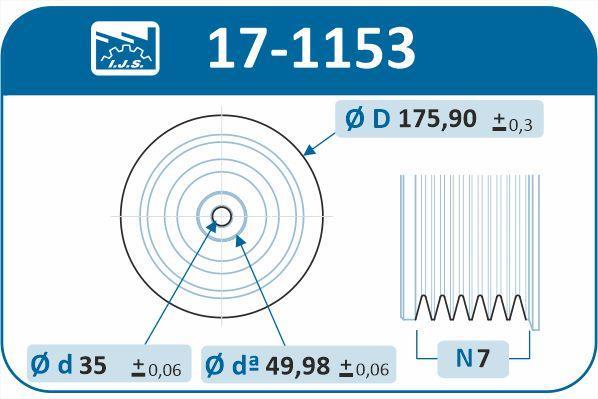 Poulie damper (Poulie de vilebrequin) IJS 17-1153