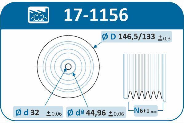 Poulie damper (Poulie de vilebrequin) IJS 17-1156