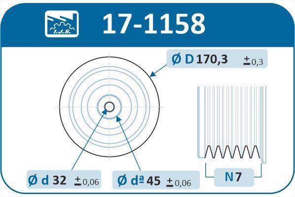Poulie damper (Poulie de vilebrequin) IJS 17-1158