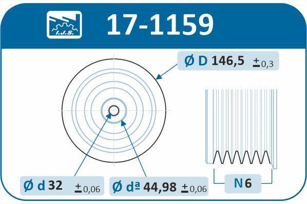 Poulie damper (Poulie de vilebrequin) IJS 17-1159