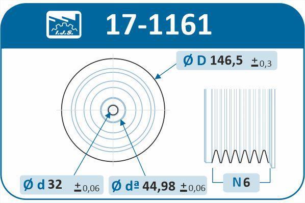 Poulie damper (Poulie de vilebrequin) IJS 17-1161