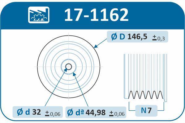 Poulie damper (Poulie de vilebrequin) IJS 17-1162