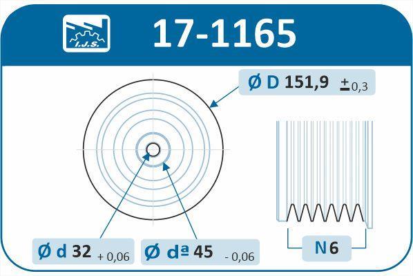 Poulie damper (Poulie de vilebrequin) IJS 17-1165