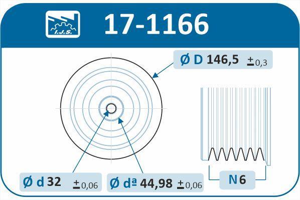 Poulie damper (Poulie de vilebrequin) IJS 17-1166
