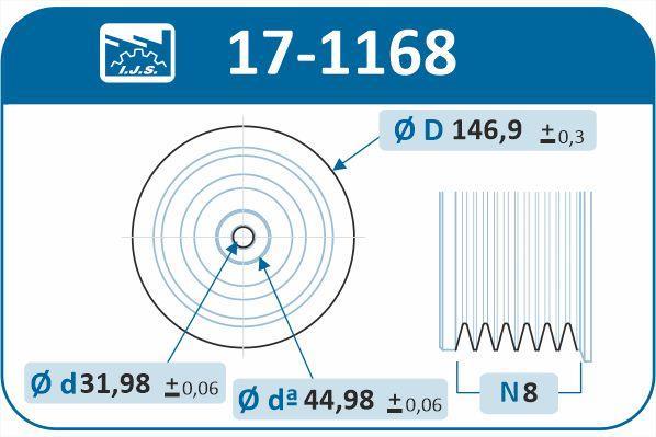 Polea, cigüeñal IJS 17-1168