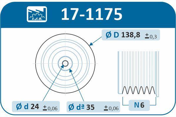 Polia do amortecedor IJS 17-1175