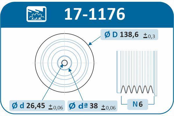 Polea, cigüeñal IJS ref. 17-1176