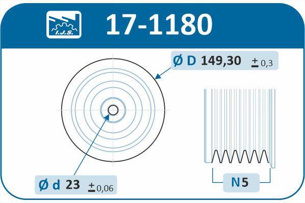 Poulie damper (Poulie de vilebrequin) IJS 17-1180