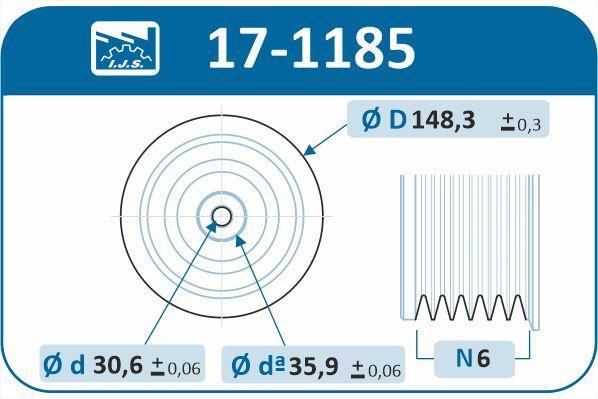 Polia do amortecedor IJS ref. 17-1185