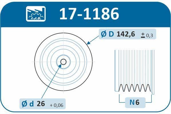 Poulie damper (Poulie de vilebrequin) IJS 17-1186