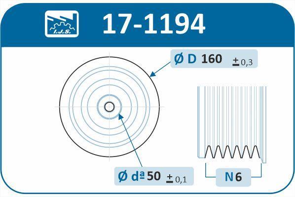 Poulie damper (Poulie de vilebrequin) IJS 17-1194