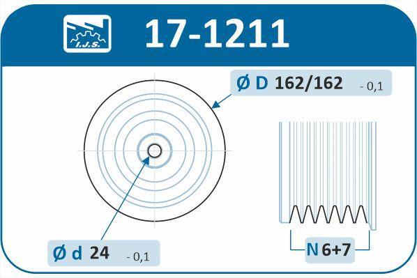 Poulie damper (Poulie de vilebrequin) IJS ref. 17-1211