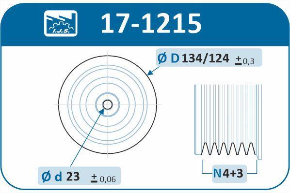 Poulie damper (Poulie de vilebrequin) IJS ref. 17-1215