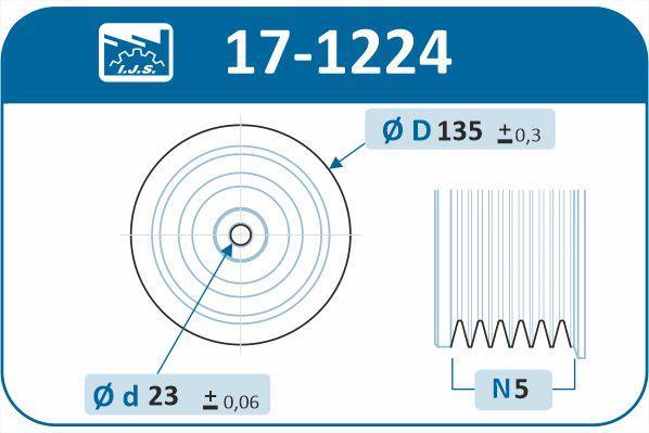 Poulie damper (Poulie de vilebrequin) IJS 17-1224