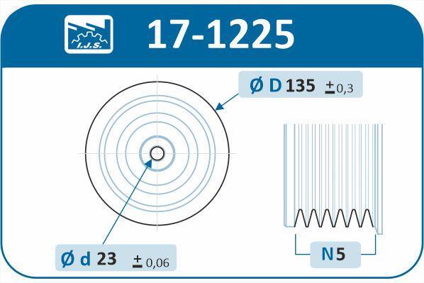 Poulie damper (Poulie de vilebrequin) IJS 17-1225