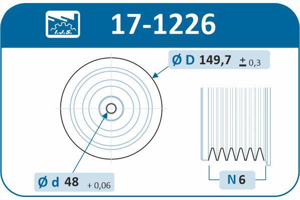 Polea, cigüeñal IJS ref. 17-1226