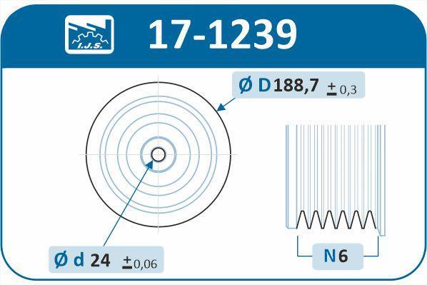 Poulie damper (Poulie de vilebrequin) IJS ref. 17-1239
