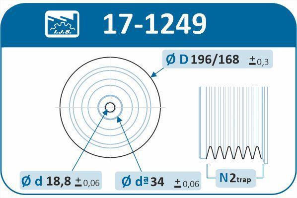 Poulie damper (Poulie de vilebrequin) IJS ref. 17-1249