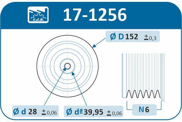 Poulie damper (Poulie de vilebrequin) IJS 17-1256