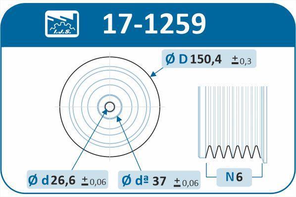 Poulie damper (Poulie de vilebrequin) IJS 17-1259