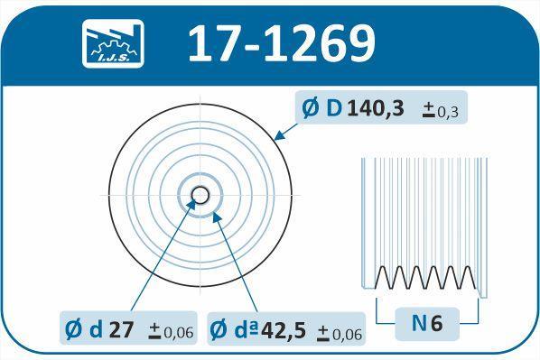 Poulie damper (Poulie de vilebrequin) IJS 17-1269