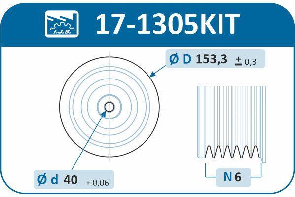Poulie damper (Poulie de vilebrequin) IJS 17-1305KIT