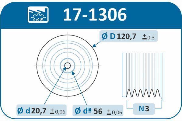 Poulie damper (Poulie de vilebrequin) IJS 17-1306