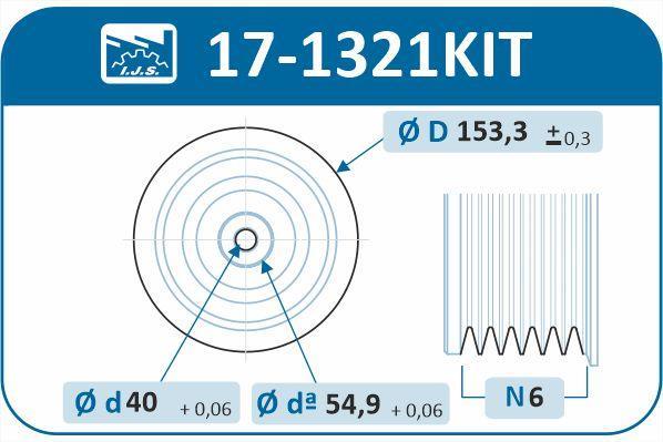 Poulie damper (Poulie de vilebrequin) IJS ref. 17-1321KIT