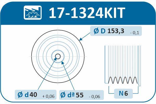 Poulie damper (Poulie de vilebrequin) IJS 17-1324KIT