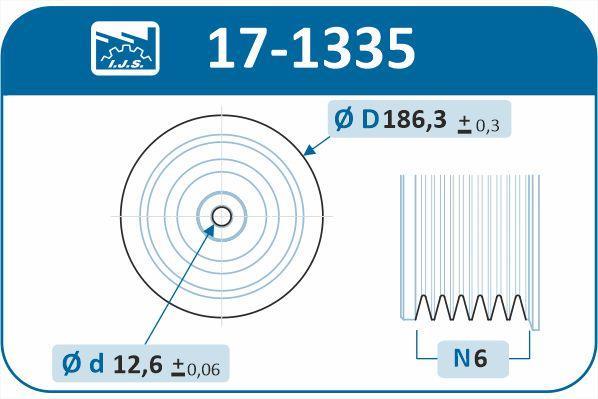 Polia do amortecedor IJS ref. 17-1335KIT