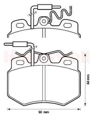 Jeu de 4 plaquettes de frein BENDIX 571319B