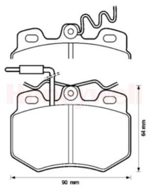 Jeu de 4 plaquettes de frein BENDIX 571320B