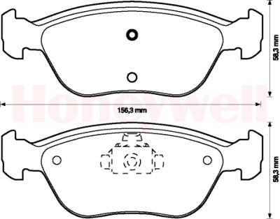 Jeu de 4 plaquettes de frein BENDIX 571457B