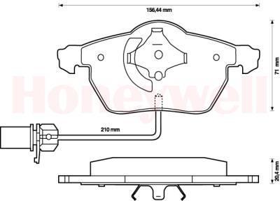 Jeu de 4 plaquettes de frein BENDIX 573037B