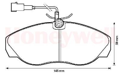 Jeu de 4 plaquettes de frein BENDIX 573060B